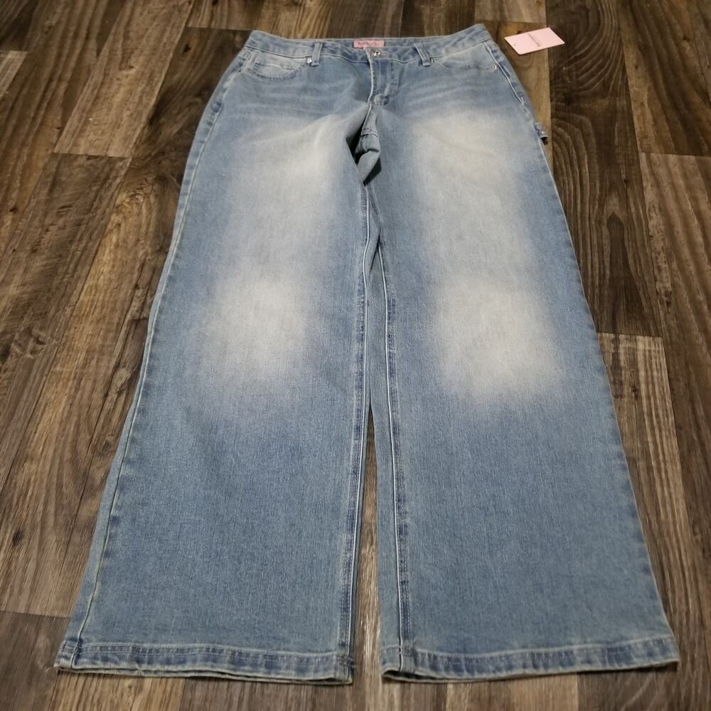 Juicy Couture Jeans 11/30‎ Stretch Y2K Bedazzled Juicy Wide Leg NEW